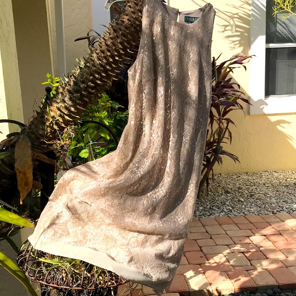 Lauren Ralph Lauren tulle & embroidery dress